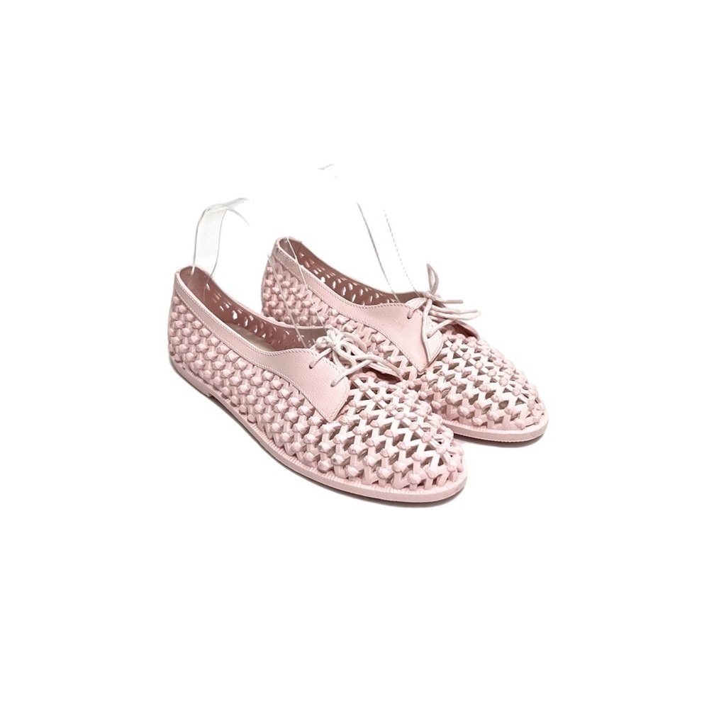 Vintage 1980s pink molded plastic lattice vented lace up deck shoes - Picture 6 of 8